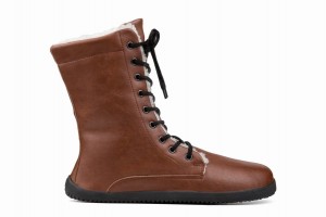 Ahinsa Jaya Zip-up Barefoot Winterschoenen Dames Bruin | ARU3994PC