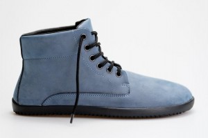 Ahinsa Sundara Nubuck Barefoot Enkellaars Heren Blauw | RII1761WM