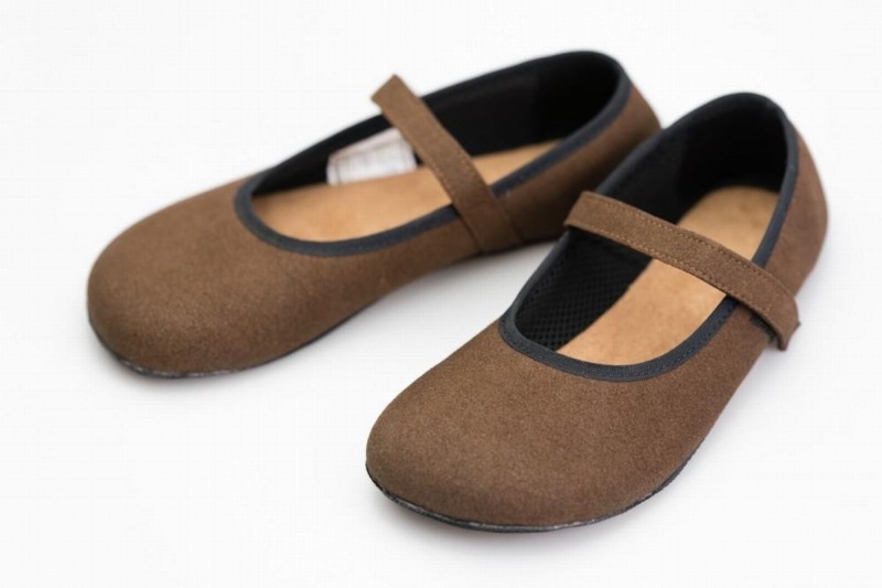 Ahinsa Ananda Suede Barefoot Ballerina Dames Bruin | MVS7474PQ