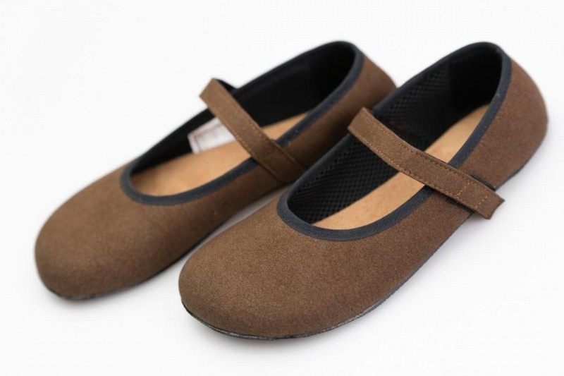 Ahinsa Ananda Suede Barefoot Ballerina Dames Bruin | MVS7474PQ