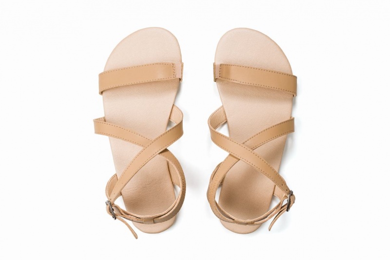 Ahinsa Hava Barefoot Sandalen Dames Beige | QQI5987NE