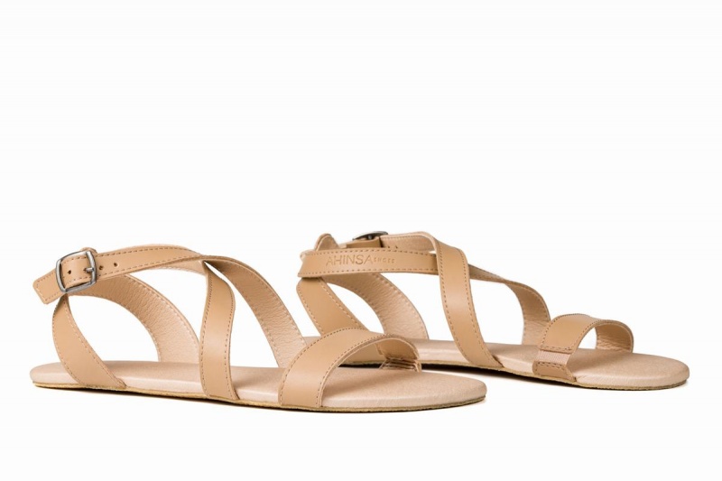 Ahinsa Hava Barefoot Sandalen Dames Beige | QQI5987NE