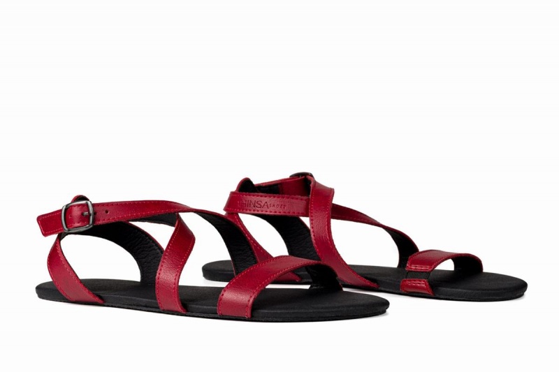 Ahinsa Hava Barefoot Sandalen Dames Bordeaux | JVZ2387CF