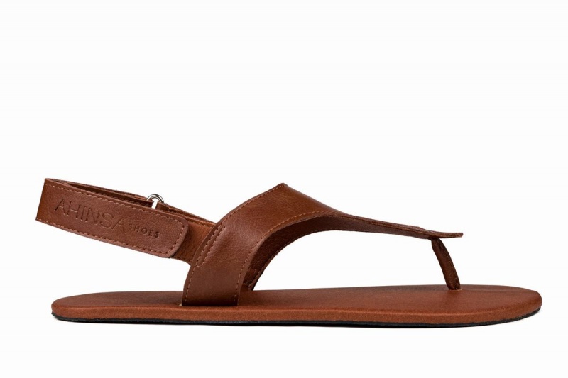 Ahinsa Simple Barefoot Sandalen Dames Bruin | ZFW3290KJ