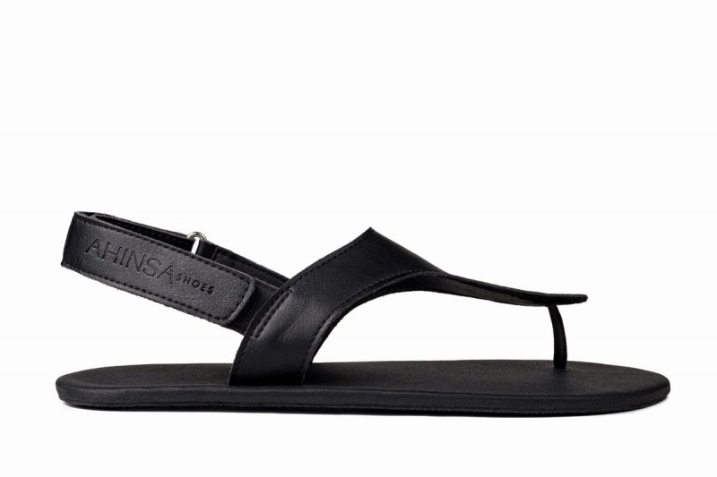 Ahinsa Simple Barefoot Sandalen Dames Zwart | GFA198MG